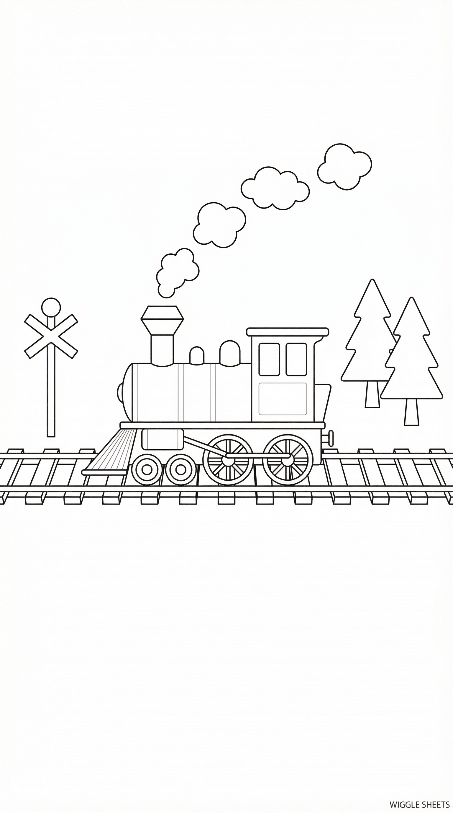 Steam Engine Coloring Page